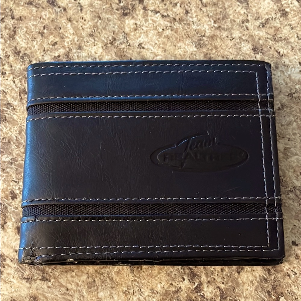 Black Leather Wallet by real tree